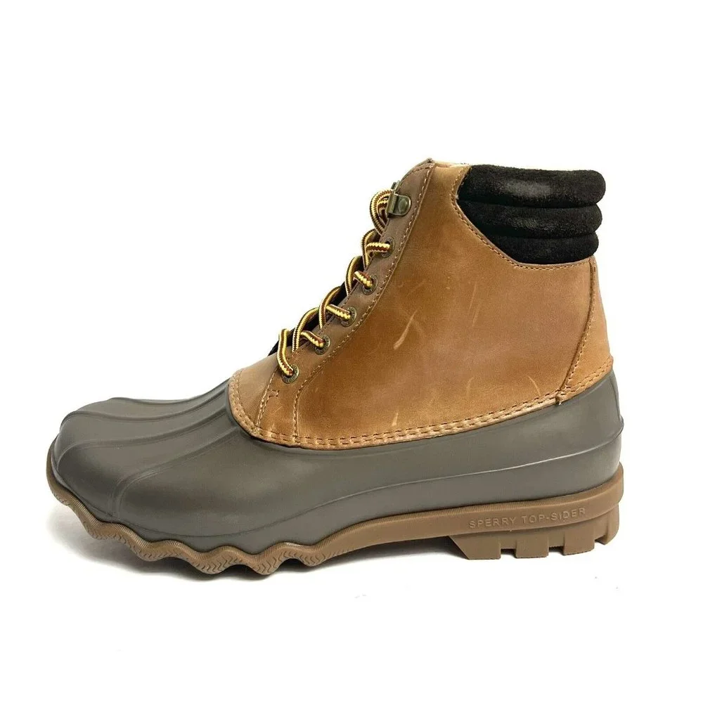 Sperry Mens Avenue Duck Boot Waterproof Tan Size 9.5 M